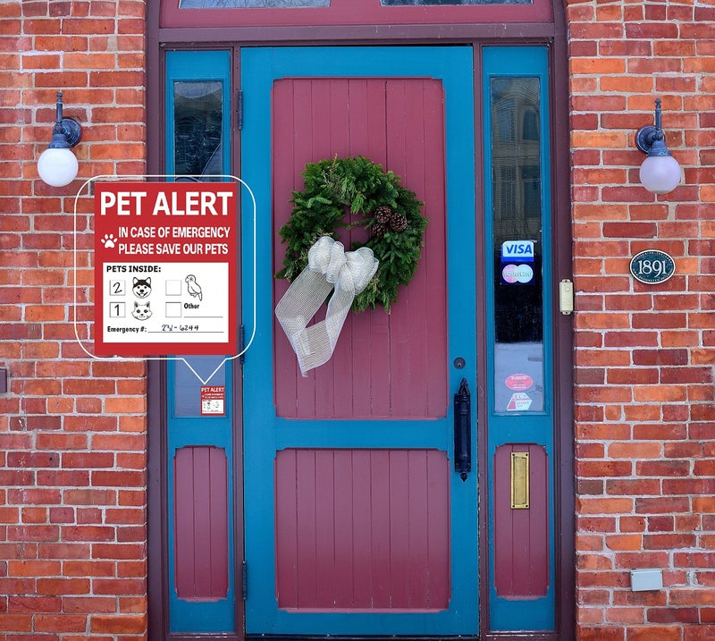 Chyobo Pet Alert Safety Fire Rescue Sticker - 4 Pack,In Case of Fire Notify Rescue Personnel to Save Pets - Image 4